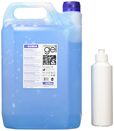 Gima - Blaues, hypoallergenes und wasserlösliches Ultraschallgel ohne Salze, Formaldehyde und Duftstoffe, 2 5-L-Kanister von GIMA