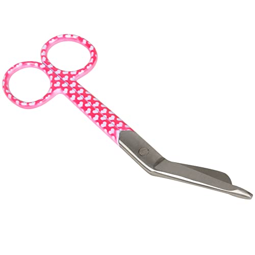 Gima - Lister-Verbandschere für Krankenpfleger, Herzen-Fantasie, aus rostfreiem Stahl, seidenglänzend und pulverbeschichtet, Länge 14 cm, zum professionellen Gebrauch Gima - Lister-Verbandschere für Krankenpfleger, Herzen-Fantasie, aus rostfreiem Stahl, seidenglänzend und pulverbeschichtet, Länge 14 cm, zum professionellen Gebrauch von GIMA