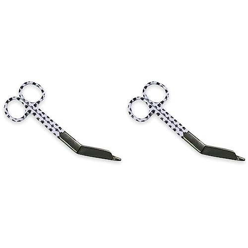 Gima - Lister-Verbandschere für Krankenpfleger, Spuren-Fantasie, aus rostfreiem Stahl, seidenglänzend und pulverbeschichtet, Länge 14 cm, zum professionellen Gebrauch (Packung mit 2) von GIMA