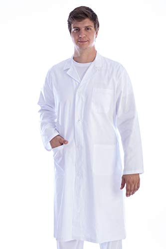 Gima - Weisser Arztmantel aus Baumwolle und Polyester, mit Knöpfen, für Herren, Größe XXXL, für Ärzte und Medizin-/Biologiestudenten, für Kliniken, Krankenhäuser, Arztpraxen und Apotheken. von GIMA