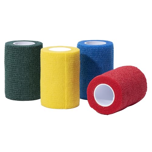 GIMA - Bunte Previtnt Bandagen aus Vliesstoff, selbstklebend, 5-Farben-Mix, 10 cm x 4,5 m, Packung 10 Stück, 34740 von GIMA