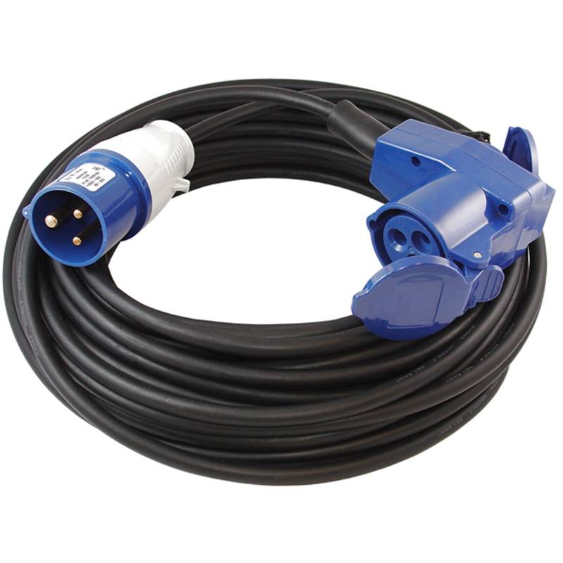 GIMEG CEE Verlängerungskabel 230V Outdoor Camping Strom Kabel Winkelstecker 20 m von GIMEG