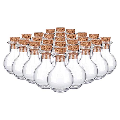 10 Stück Wünsche Flaschen mit Korken Wunschflasche Korkflasche Klare Glasflasche Klar Mini Glasflaschen Leere Kleine Glasfläschchen Probe Gläser Fläschchen Korkenflaschen,DIY Handwerk Hochzeitsfeier von GIMOCOOL
