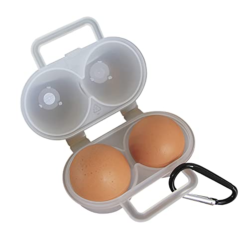 GIMOCOOL 2 Gitter Eier Aufbewahrungsbox, Tragbare Eier Aufbewahrungsbox 2er, Kunststoff Eierbox, Eierbehälter Aus Kunststoff, Eier Behälter Eierträger für Outdoor Picknick Camping Wandern von GIMOCOOL