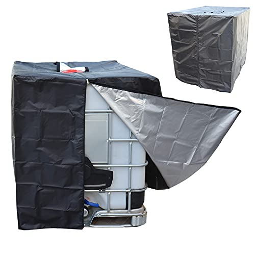 GIMOCOOL IBC Abdeckung Wassertank Abdeckplane IBC Cover UV-Schutz Folie IBC Behälter Abdeckung 1000l IBC-Tank Behälter Container Schutzhülle Schutzhaube Cover (120 X100 X116 cm) von GIMOCOOL