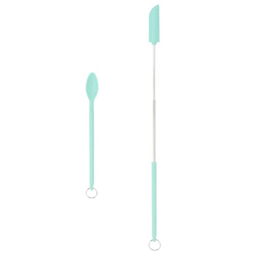 GIMOCOOL Mini-Silikonschaber-Set - 2 Größen Schminkspatel Spatel für Kosmetik,Hitzebeständiger Mini-Silikonspatel zum Kochen, Mixen, Rühren von GIMOCOOL