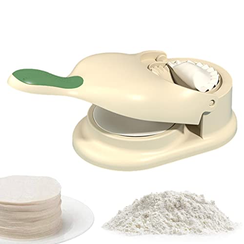 GIMOCOOL Teigtaschen Maker, 2-in-1 Dumpling Skin Maker Dumpling Moulds, Dumpling Maker Machine, Manuelle Teigpresse, Knödelmaschine, Teigtaschenformen, Teigtaschen Hautmacher von GIMOCOOL