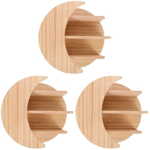 2 Stück Living Rack Stand Witchy Badregale Floating Oil Small Phase Kristall for Haushaltsmontage Regal Hängendes Design Essential Dekoratives Zimmer aus Holz (Color : Light Yellowx2pcs, Size : 28X2 von GINKOEHD