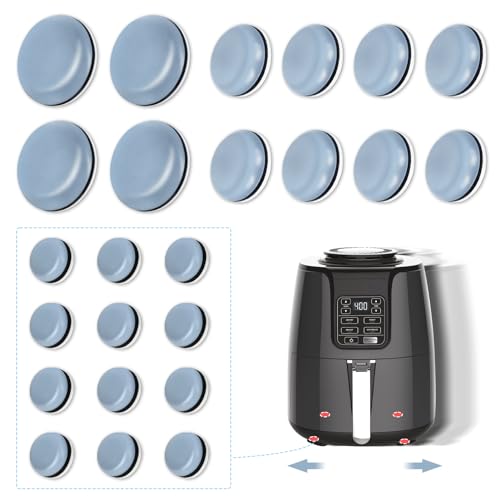 GINOYA 24 Unsichtbares Gleiter Selbstklebende, Rollen für Küchengeräte Kompatibel für Smart Küchenmaschine für Küchengerät Heißluftfritteuse, Brotmaschine, Hilfsmixer und Kaffeemaschin Graublau von GINOYA