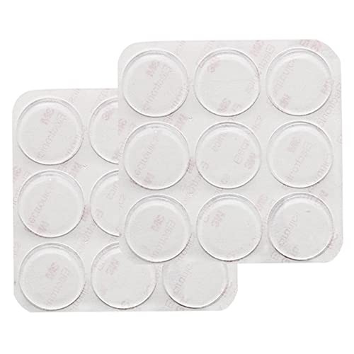 GINOYA 30mm Glasplatte Stoßstangen, 18pcs Silikon klar klebend Möbel Stoßstangen Gummipuffer für Glastisch Tür Kabinett von GINOYA