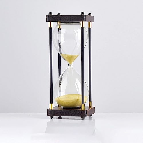 Sanduhr-Timer, Sanduhr-Timer, Farbe Sanduhr-Timer, 30/60 Minuten, Glas, Sanduhr, Kunsthandwerk, GlasDekoration (Farbe: Wit, Größe: 60 Minuten) (Farbe: Gelb, Größe: 30 Minuten) von GINTON