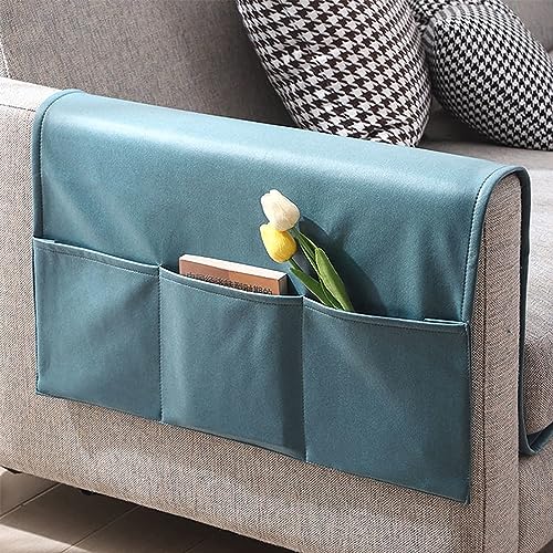 Sofa-Armlehnen-Organizer, Sessel-Aufbewahrungstasche, Armlehnen-Organizer for Liegesessel, Caddy, Fernbedienungshalter for Couch, Sofa, Sessel, Caddy mit Taschenaufbewahrung, blau, 50 x 110 cm ( Color von GINTON