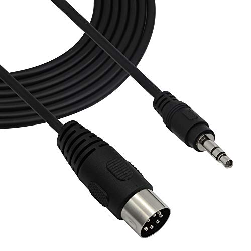 7-poliges DIN-Kabel, mittlerer Stecker auf 3,5-mm-Stecker, Audio-Adapterkabel für Vierwege-Stereoanlage (3 m) von GINTOOYUN