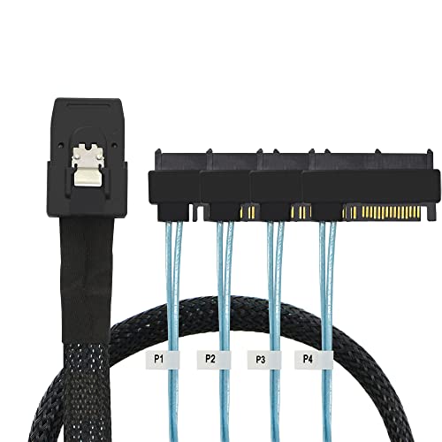 GINTOOYUN Mini SAS auf SAS Kabel 36 Pin SFF-8087 auf 4 SFF-8482 29 Pin Kabel mit SATA Power für SAS Server, Raid Card, SAS Festplatte GINTOOYUN Mini SAS auf SAS Kabel 36 Pin SFF-8087 auf 4 SFF-8482 29 Pin Kabel mit SATA Power für SAS Server, Raid Card, SAS Festplatte von GINTOOYUN