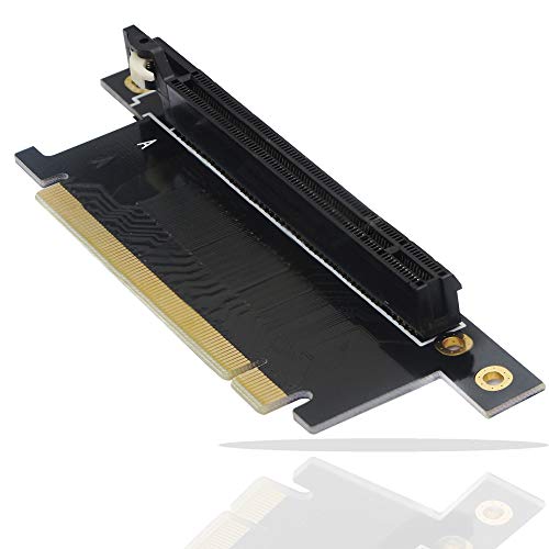 GINTOOYUN PCI-E 16 x Riser-Karte, PCI Express 3.0 16 x Verlängerungskabel, 90 Grad Hochgeschwindigkeits-Riser-Karte -20 mm von GINTOOYUN