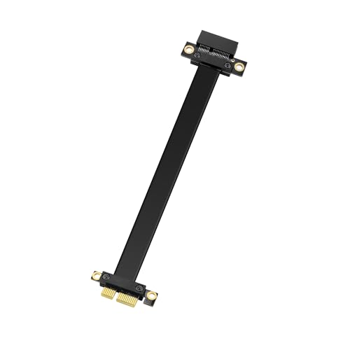 GINTOOYUN PCI-E 1X Erweiterungsadapter Jumper Kabel horizontal 180 Grad PCIE 1X Mann zu horizontal 180 Grad weibliches Erweiterungskabel für Grafikkarten,NICs,Soundkarten,etc(5.9Inch)(180 Grad 15CM) von GINTOOYUN