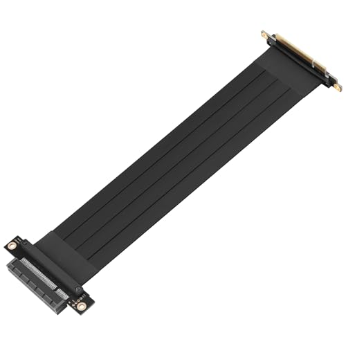 GINTOOYUN PCI-E X8 Steigerkabel PCI-Express 3.0 X8 Extender Adapter Jumper 90 Grad PCIE-X8 Stecker zu 180 Grad PCIE-X8 Stecker Verlängerungskabel für Grafikkarte(11.18 Zoll) (Stil 1) von GINTOOYUN