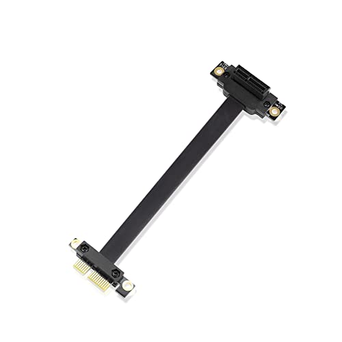 GINTOOYUN PCIE 1X Verlängerungskabel 90 Grad PCI Express 3.0 1X Male to Female Up Wireless Network Card Sound Card Anschlusskabel (5cm, Slot 90° Up) (180 Grad 20CM) von GINTOOYUN