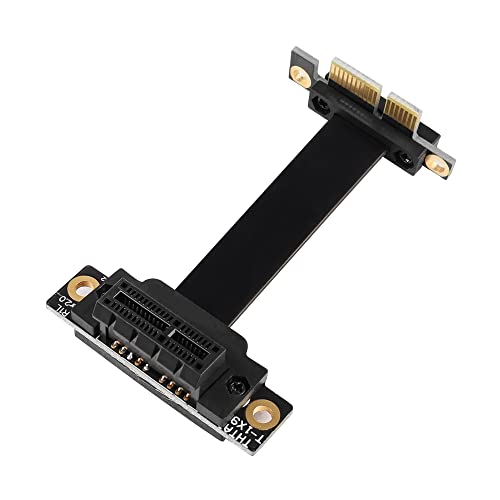 GINTOOYUN PCIE 1X Verlängerungskabel 90 Grad PCI Express 3.0 1X Male to Female Up Wireless Network Card Sound Card Anschlusskabel (5cm, Slot 90° Up) (5CM) von GINTOOYUN