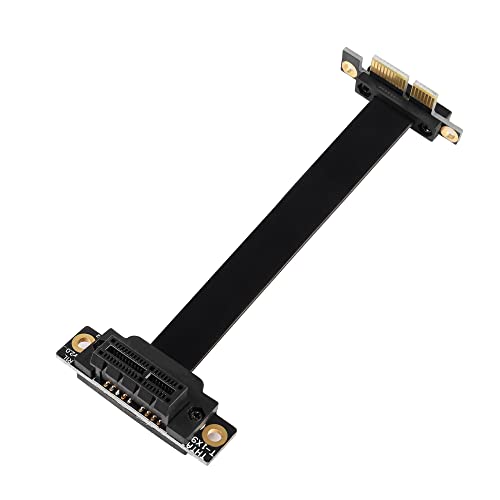 GINTOOYUN PCIE 1X Verlängerungskabel 90 Grad PCI Express 3.0 1X Stecker auf Buchse oben Wireless Netzwerkkarte Soundkarte Anschlusskabel (10cm, Slot 90° nach oben)(10CM) von GINTOOYUN