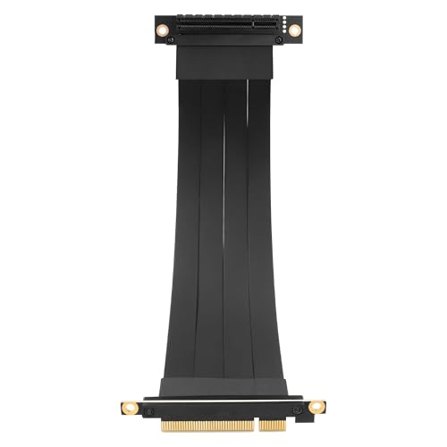 GINTOOYUN PCIE-8X Verlängerungskabel 90 Grad PCIE-8X Stecker zu 90 Grad PCIE-8X Buchse Riser Kabel PCI-Express 3.0 8X Extender Adapter für Grafikkarte(10.7 Zoll) (Stil 1) von GINTOOYUN
