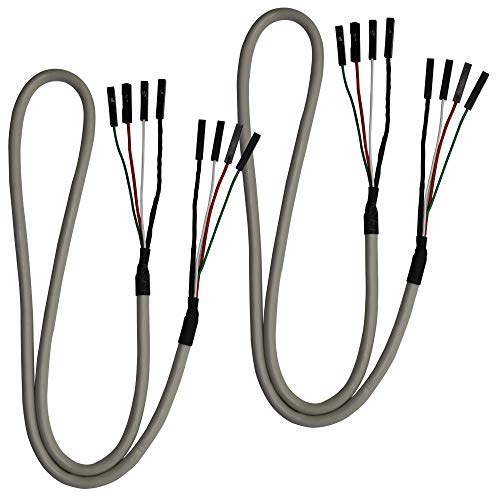 GINTOOYUN Steckplatine Jumper Kabel 2x4P 60CM Buchse auf Buchse Dupont Kabel mit weißer PVC-Schale für Arduino Raspberry Pi DIY Prototyping GINTOOYUN Steckplatine Jumper Kabel 2x4P 60CM Buchse auf Buchse Dupont Kabel mit weißer PVC-Schale für Arduino Raspberry Pi DIY Prototyping von GINTOOYUN