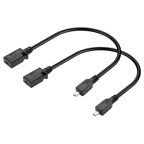 GINTOYUN 2 PCS Mini 8-Pin auf Mini 5-Pin Datenkabel Mini 8-Pin Stecker auf Mini 5-Pin weibliche Kamera Datenkabel für Kameras, Laptops, Mobiltelefone,Desktop Computer,etc(11.81 Zoll)(Stil 2) von GINTOOYUN