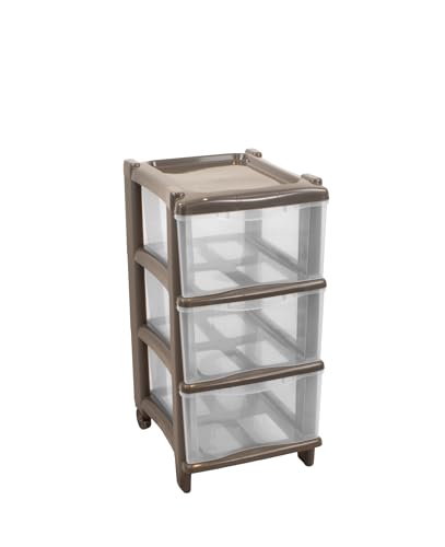 Gio'Style Essential Cassie Kommode | 3 Schubladen | Anthrazit | H 60 cm | Made in Italy von GIO'STYLE