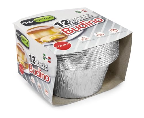 GIO'STYLE 12er Set Aluschalen Pudding | Ø 8,5 cm | Made in Italy von GIO'STYLE