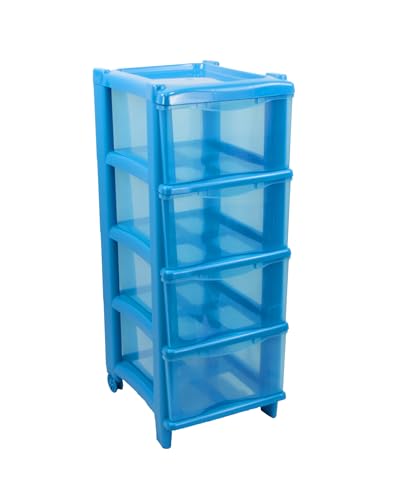 Gio'Style Essential Cassie Kommode für Kinder, 4 Schubladen, hellblau, Höhe 76 cm, hergestellt in Italien von GIO'STYLE