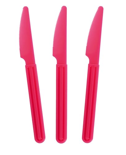 GIO'STYLE GioStyle 3er-Set Messer aus lebensmittelechtem Kunststoff | 19 cm | Fuchsia | Made in Italy | Perfekt für Partys, Picknicks, Camping | Linie Trippy GIO'STYLE GioStyle 3er-Set Messer aus lebensmittelechtem Kunststoff | 19 cm | Fuchsia | Made in Italy | Perfekt für Partys, Picknicks, Camping | Linie Trippy von GIO'STYLE