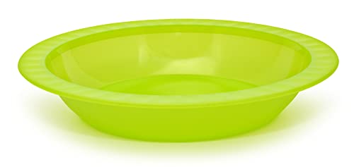 GIO'STYLE Suppenteller aus lebensmittelechtem Kunststoff | Ø 21,5 cm | Grün | Made in Italy | Perfekt für Partys, Picknicks, Camping | Linie Trippy von GIO'STYLE