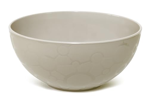 GioStyle Forme Salatschüssel aus recycelbarem Kunststoff, hergestellt in Italien, Taupe, Ø19 cm von GIO'STYLE
