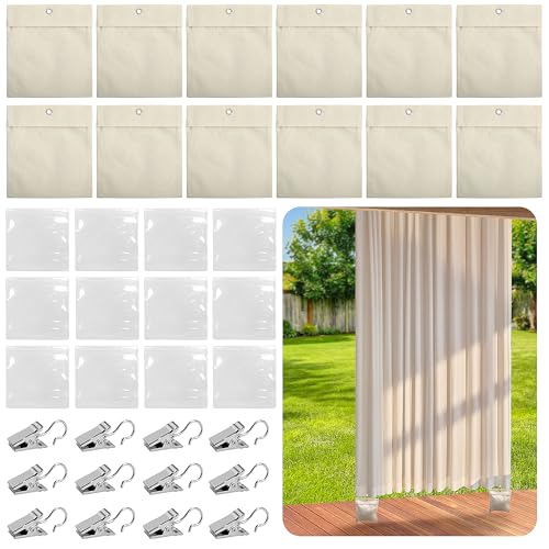 12er Set Gewichtstasche für Außenvorhänge-Tragbare Gewicht Tasche-Outdoor-Vorhang Sandsack-Schwerlast Drapery Gewichte für Pavillon Drapes Cabana Gazebo Garten Zelte Tischdecken von GIONAR