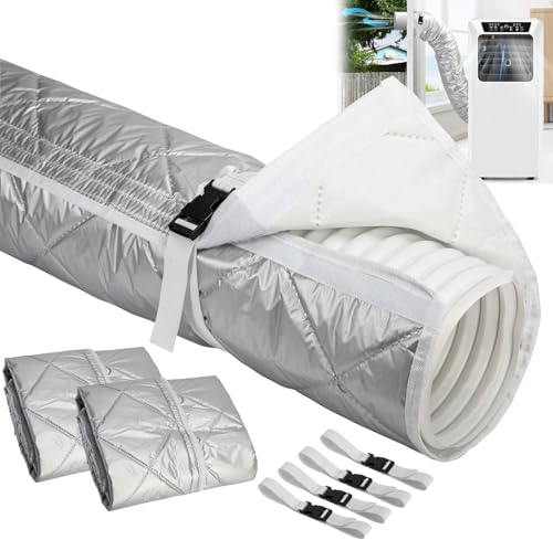 2 Stück 150X50CM Schlauch Abdeckung für tragbare Klimaanlagen - Klimaschlauch Abdeckung Isolierung - Klimaanlagen Abluftschlauch Isolierung Schutzhülle von GIONAR