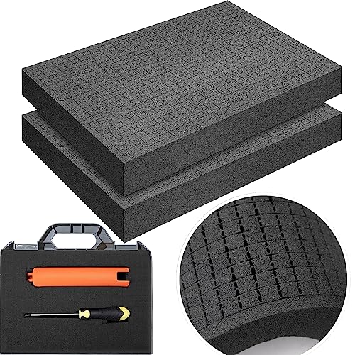 2 Stück 400 x 300 x 50 mm Rasterschaumstoff Würfelschaum - Werkzeugkoffer Kamerakoffer Schaumstoff,Koffereinlage,Tabletop Miniaturen,Werkzeug von GIONAR