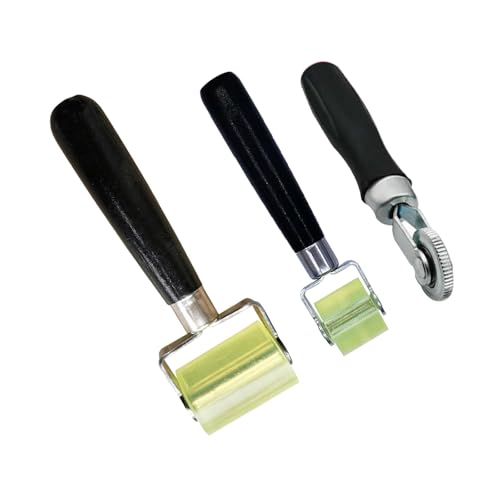 GIONAR 3 Teiliges Professionelles Andrückroller Set, Silikon Rolle, Andrückwalze, Sound Deadening Roller, für Kantenumleimer und zum Verschweißen von PVC Planen und Schalldämmung im Auto von GIONAR