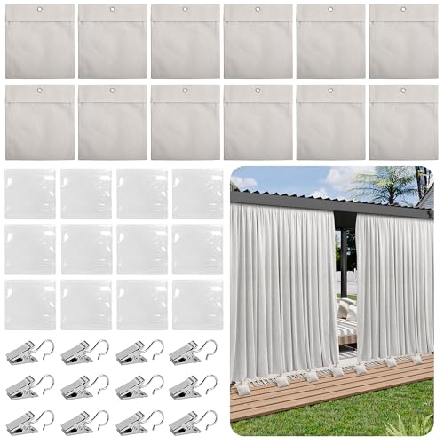 12er Set Gewichtstasche für Außenvorhänge-Tragbare Gewicht Tasche-Outdoor-Vorhang Sandsack-Schwerlast Drapery Gewichte für Pavillon Drapes Cabana Gazebo Garten Zelte Tischdecken von GIONAR