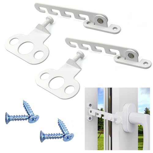 2 Stück Fensterfeststeller, Kippfensterschutz mit Zuschlagschutz, Zuschlagschutz Fensterriegel, Fenster Kipp Regler, Fensterstopper mit 4 Schrauben, zum Einstellen der Fensteröffnung Fensterstopper 2 Stück Fensterfeststeller, Kippfensterschutz mit Zuschlagschutz, Zuschlagschutz Fensterriegel, Fenster Kipp Regler, Fensterstopper mit 4 Schrauben, zum Einstellen der Fensteröffnung Fensterstopper von GIONAR