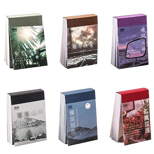 GIONAR 300 Stück Washi Sticker Set, Scrapbook Zubehör, 6 Set DIY Sticker für Journaling,Album Tagebuch, Notizbuch, Kartenherstellung, Mobiltelefon, Computer, 6 x 4 cm von GIONAR