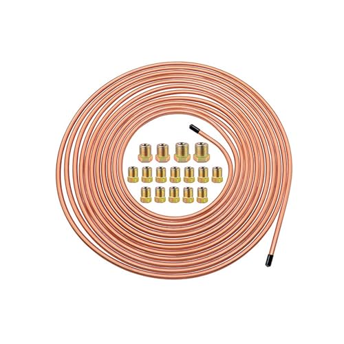 GIONAR 7,62 m Bremsleitung 3/16" Set, Ø 4,75mm Kupfer-Nickel Kupfer, Automobil Ersatz Bremsrohr Verschraubungen, Verbinder Flaring DIN Kupfer Verkupfertes Stahl Sortiment für Bördel GIONAR 7,62 m Bremsleitung 3/16" Set, Ø 4,75mm Kupfer-Nickel Kupfer, Automobil Ersatz Bremsrohr Verschraubungen, Verbinder Flaring DIN Kupfer Verkupfertes Stahl Sortiment für Bördel von GIONAR