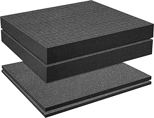 GIONAR Rasterschaumstoff Würfelschaum, 2 Stück 400 x 300 x 50mm/2 Stück 400 x 300 x 10mm, Werkzeugkoffer Kamerakoffer Schaumstoff,Koffereinlage,Tabletop Miniaturen,Werkzeug GIONAR Rasterschaumstoff Würfelschaum, 2 Stück 400 x 300 x 50mm/2 Stück 400 x 300 x 10mm, Werkzeugkoffer Kamerakoffer Schaumstoff,Koffereinlage,Tabletop Miniaturen,Werkzeug von GIONAR