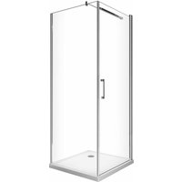 Duschabtrennung mit Schwingtür + feststehende seitliche Scheibe aus 8 mm gehärtetem Easy-Clean Glas, reversibel CM.67-69 DuschTür + seitlicher fester Duschabtrennung mit Schwingtür + feststehende seitliche Scheibe aus 8 mm gehärtetem Easy-Clean Glas, reversibel CM.67-69 DuschTür + seitlicher fester von GIORGY