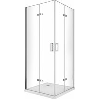 Duschkabine in der Ecke mit vollständiger faltbarer Buchöffnung und Faltschluss, h 190 Glas 6 mm 60 (57,5-59) x 70 (67,5-69) von GIORGY