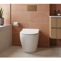 GIO26RIM – LANERI Stand-WC Bent Rim – Spülrandlos – Ohne Brida – Weiß Glänzend – Wandbündig – Rundes Design – Soft-Close WC-Sitz GIO26RIM – LANERI Stand-WC Bent Rim – Spülrandlos – Ohne Brida – Weiß Glänzend – Wandbündig – Rundes Design – Soft-Close WC-Sitz von GIORGY