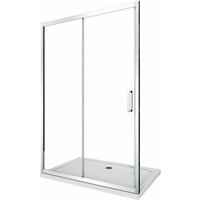 Giorgy - Gleittür für Dusche aus 6 mm gehärtetem Glas zur Montage zwischen zwei Wänden, Höhe 190 cm, reversible Installation cm 110-115 von GIORGY