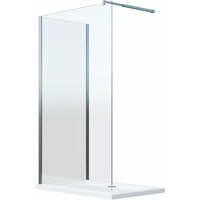 Glaswand 8 mm für Walk-in Dusche Eckvariante, Doppelglas 8 mm umkehrbar CM.75 Glas + Glas 120 von GIORGY