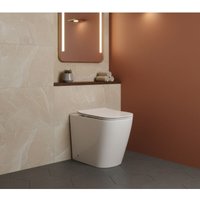 LANERI Stand-WC Serie Moon – Spülrandlos – Ohne Brida – Weiß Glänzend – Wandbündig – Soft-Close WC-Sitz LANERI Stand-WC Serie Moon – Spülrandlos – Ohne Brida – Weiß Glänzend – Wandbündig – Soft-Close WC-Sitz von GIORGY