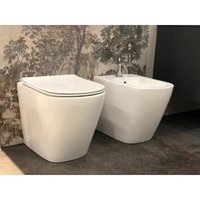 Giorgy - Moon Bodenstehende Toilette und Bidet im Set ohne Rand, mit Rimless-Ablauf, inklusive WC-Sitz mit Soft-Close-Funktion, Befestigungen und von GIORGY