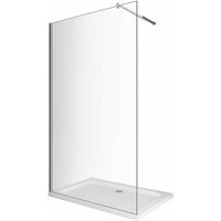 Feste Duschwand aus 8 mm gehärtetem Glas, Walk-in Typ, freier Eingang, reversibel, Höhe 200 cm 80 verstellbar 78-80 von GIORGY